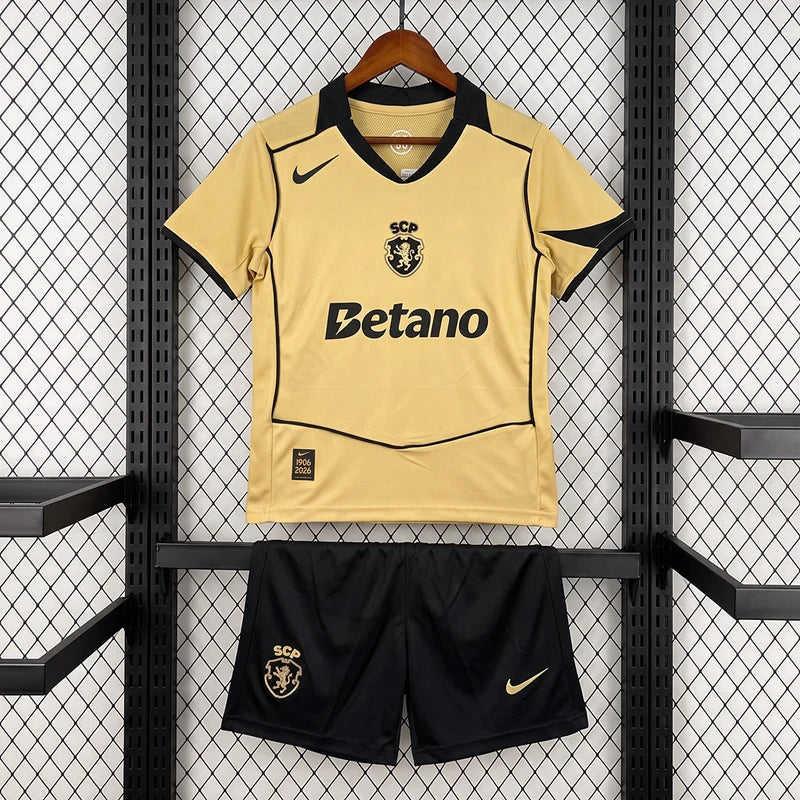 Kit Infantil Sporting Away 26/27 - Dourado