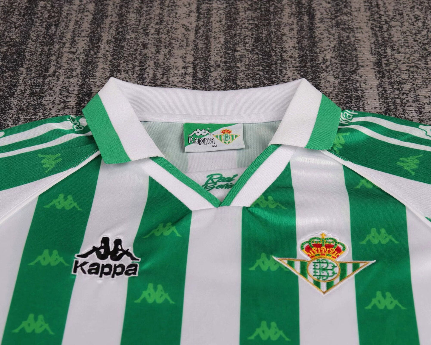 Kit Infantil Real Betis Home Retro 1995/96 - Verde e Branca