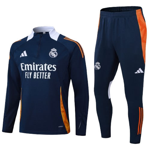 Kit Treino Infantil Agasalho + Calça Real Madrid  - Azul