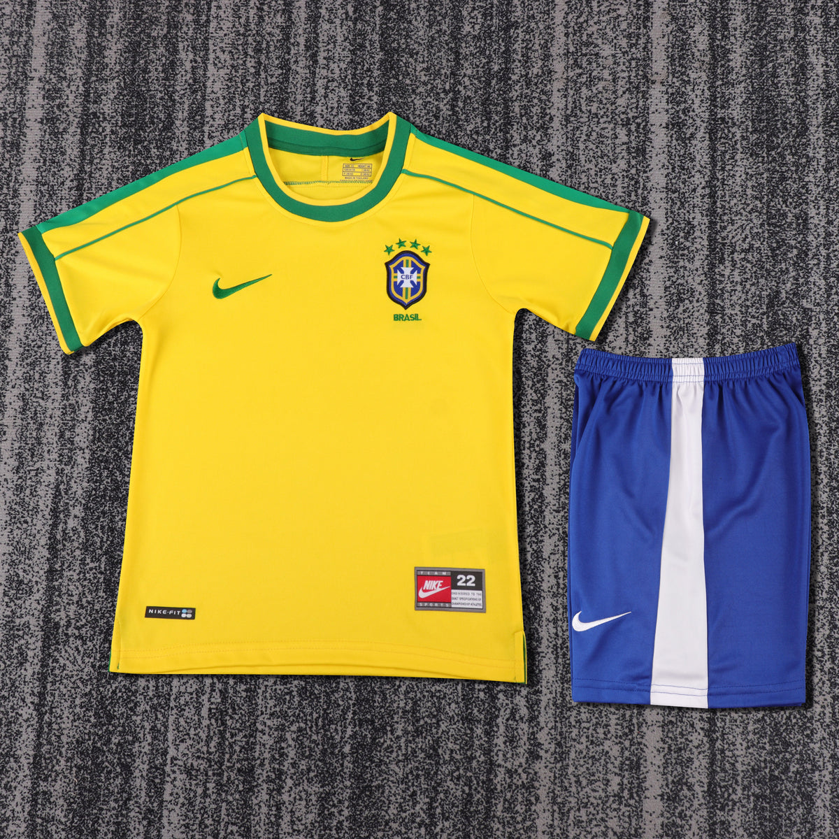 Kit Infantil Brasil Retro Home 1998 - Amarela