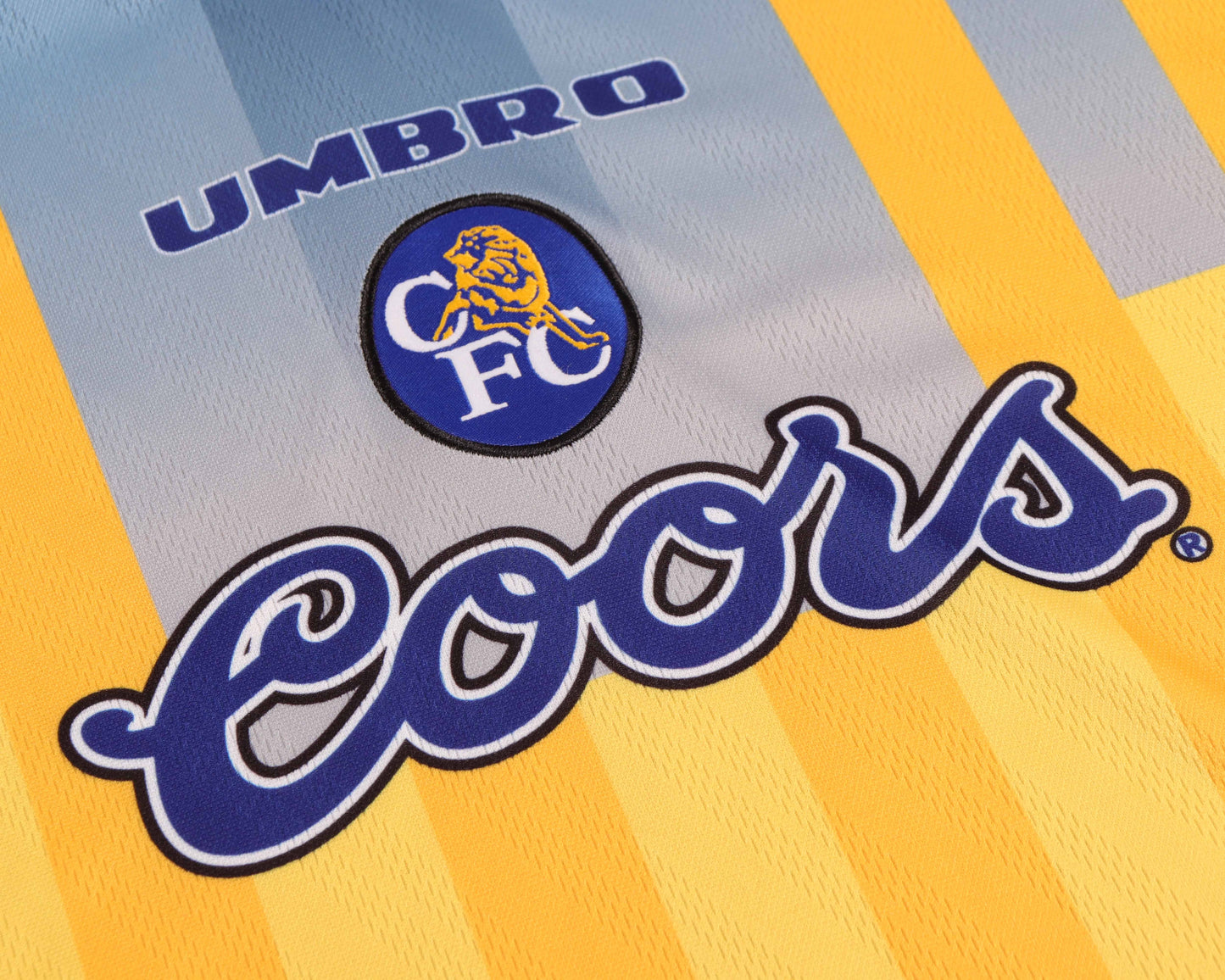 Kit Infantil Chelsea Away Retrô 96/97 - Amarelo