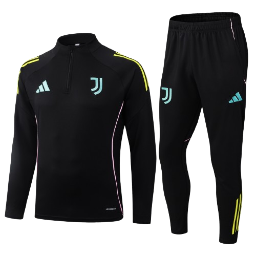 Kit Treino Infantil Agasalho + Calça Juventus - Preto