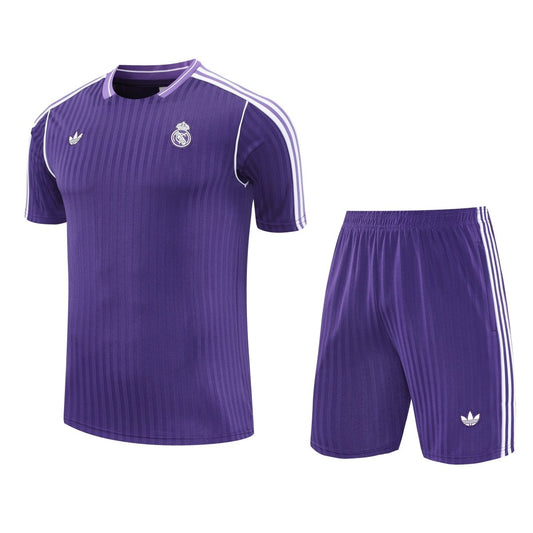 Kit de Treino Adulto Real Madrid 25/26 Short e Camisa -Roxo