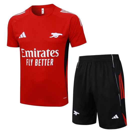 Kit De Treino Adulto Arsenal 25/26 Short e Camisa - Vermelho