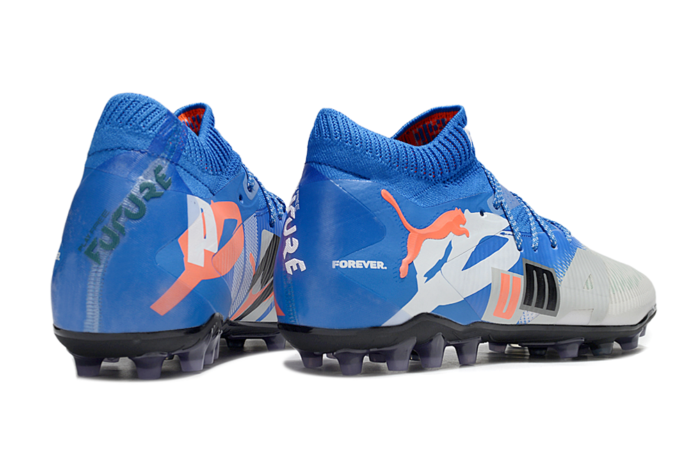 Chuteira Campo Puma Future 8 Ultimate FG - Azul e Cinza
