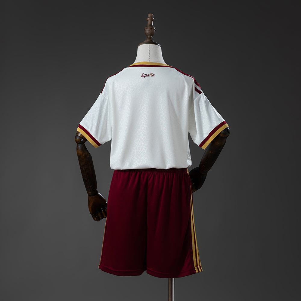 Kit Infantil Espanha Away Duas Estrelas 26/27 - Bege