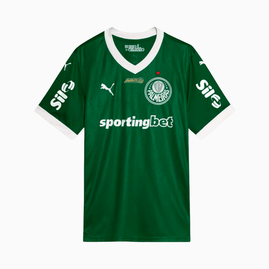 Palmeiras Home 25/26 Torcedor Com Patrocínios Puma Masculino - Verde