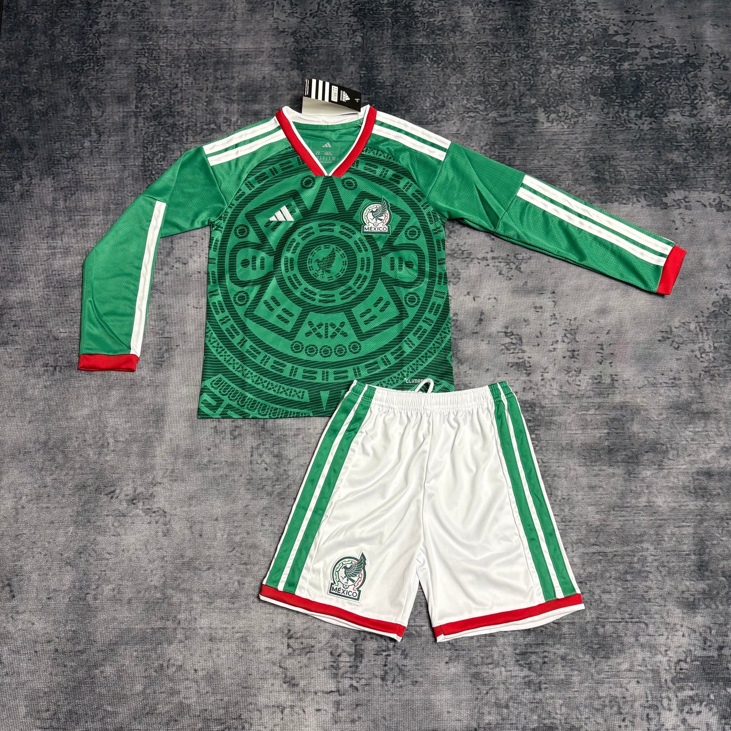 Kit Infantil México Home Manga Longa 26/27  - Verde