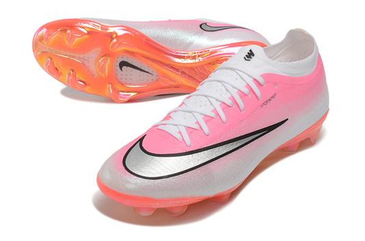 Chuteira Campo Nike Air Zoom Mercurial Vapor 17 Elite FG - Rosa e Branco