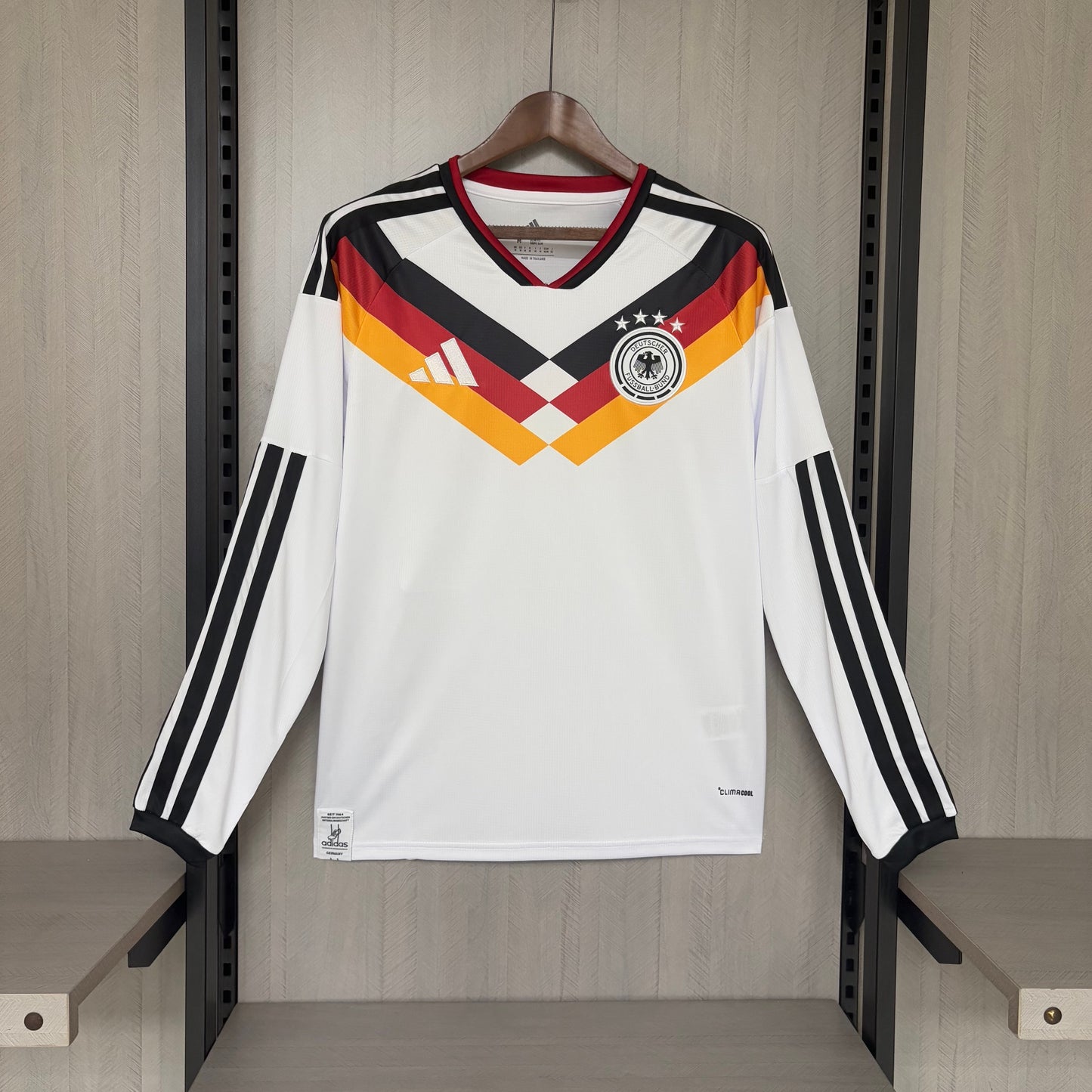 Alemanha Home Manga Longa 26/27 Torcedor Masculino Adidas - Branca