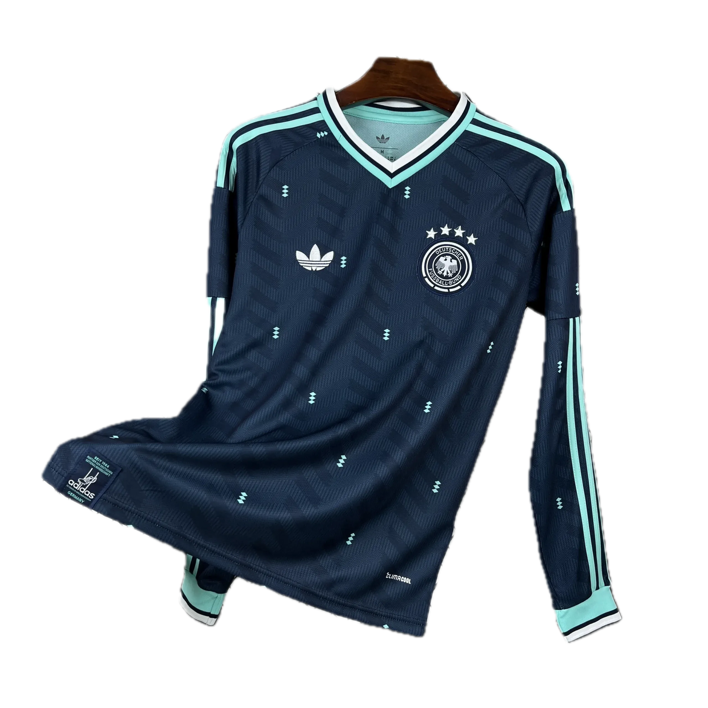Alemanha Away Manga Longa 26/27 Torcedor Masculino Adidas - Azul Turquesa