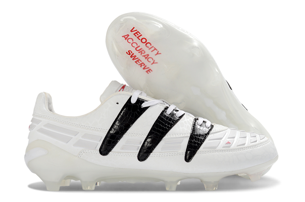 Chuteira Campo Adidas Predator 1994 Accelerator FG - Branca e Preto
