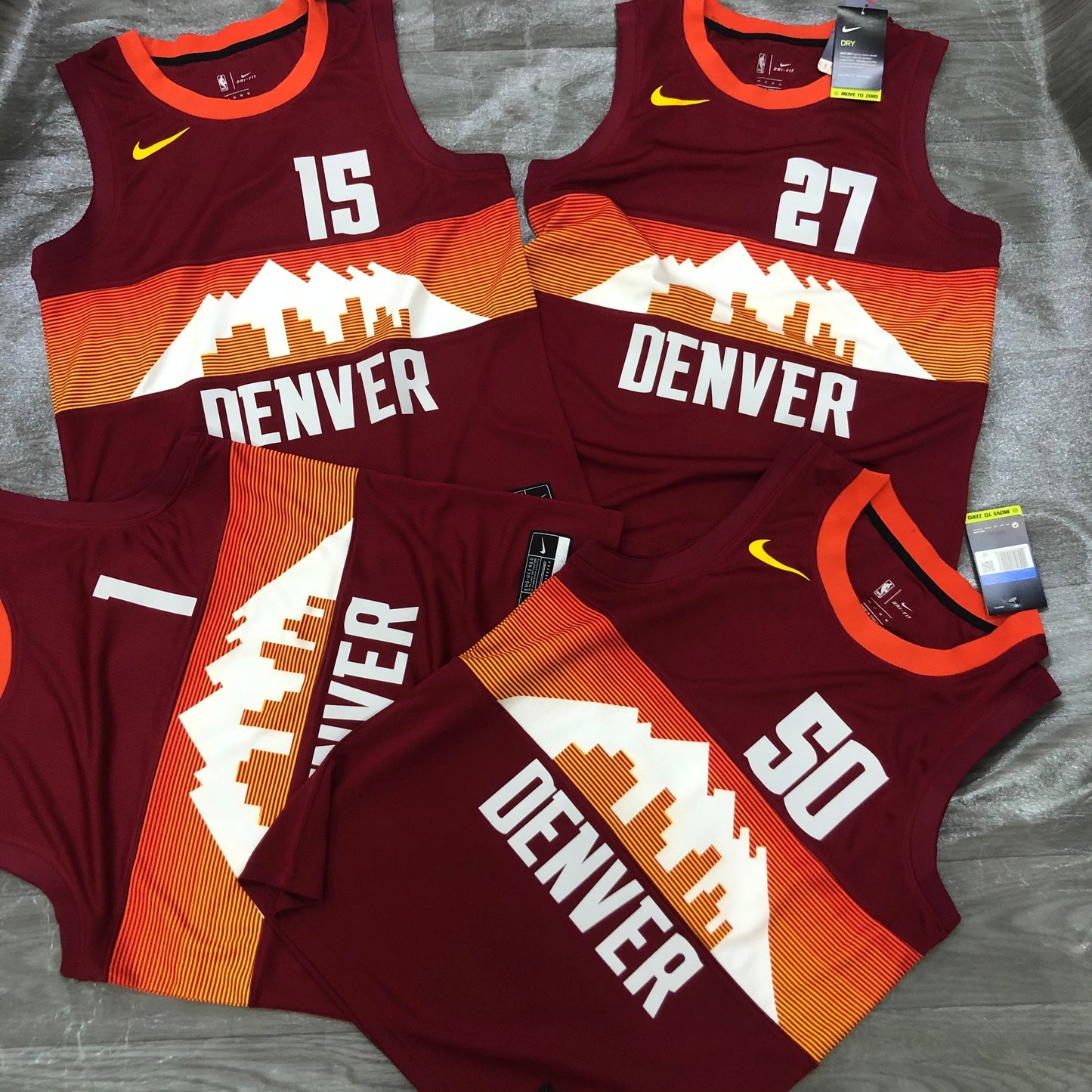 Regata Denver Nuggets Masculina - Vermelho e Laranja