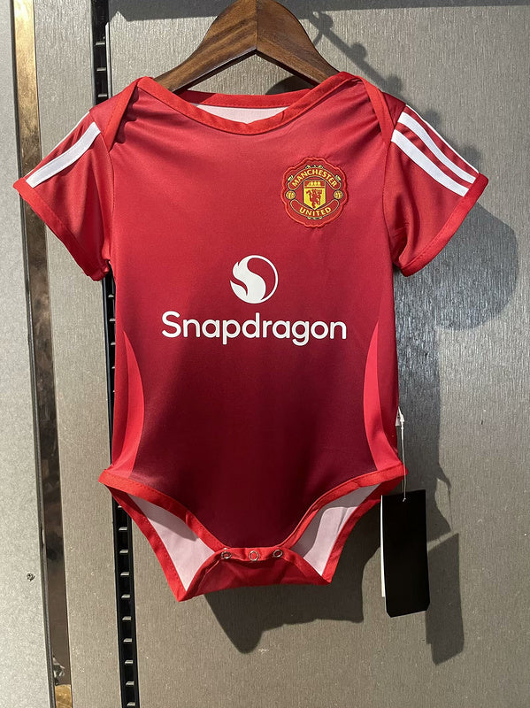 Body Bebê Infantil Manchester United Home 25/26 - Vermelho