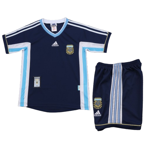 Kit Infantil Argentina Retro Away 1998 - Azul