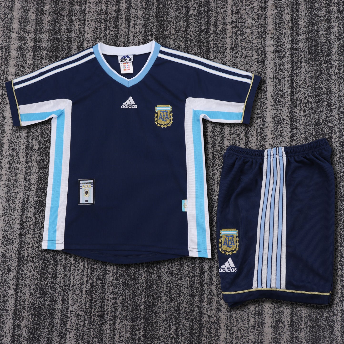 Kit Infantil Argentina Retro Away 1998 - Azul