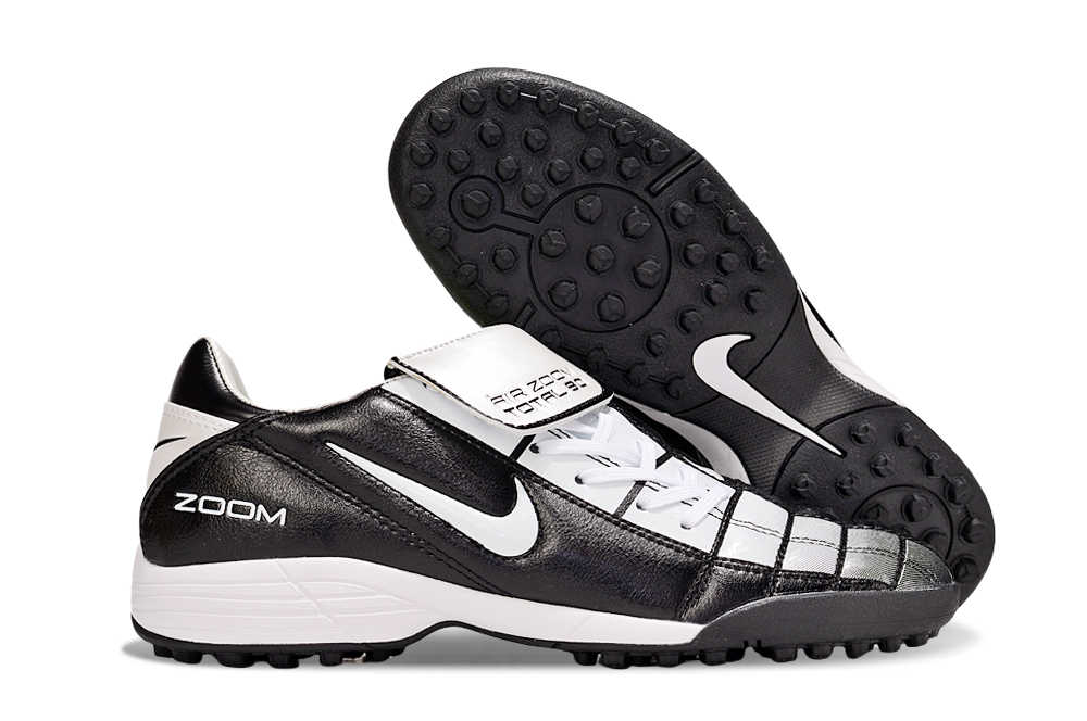 Chuteira Society Nike T90 TF - Preto e Branca