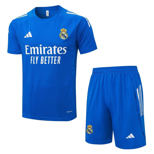 Kit de Treino Adulto Real Madrid 25/26 Short e Camisa - Azul
