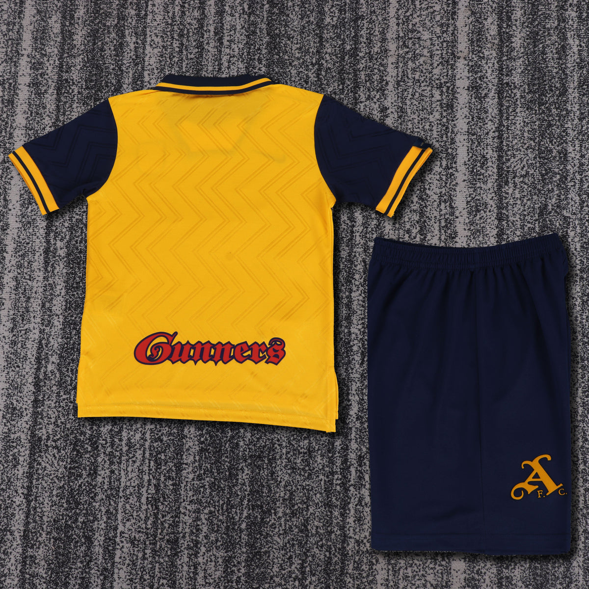 Kit Infantil Arsenal Away Retrô 96/97 - Amarelo