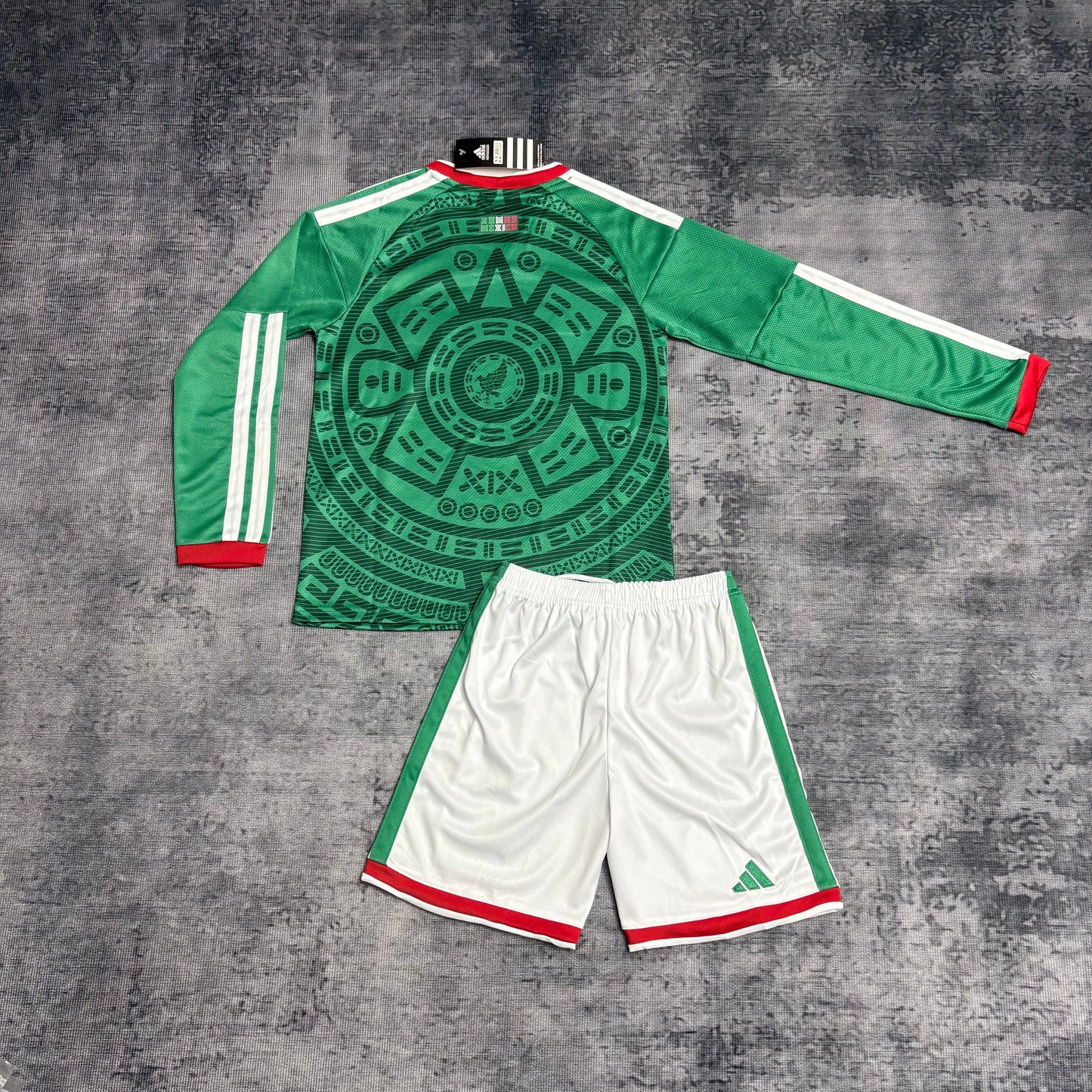 Kit Infantil México Home Manga Longa 26/27  - Verde