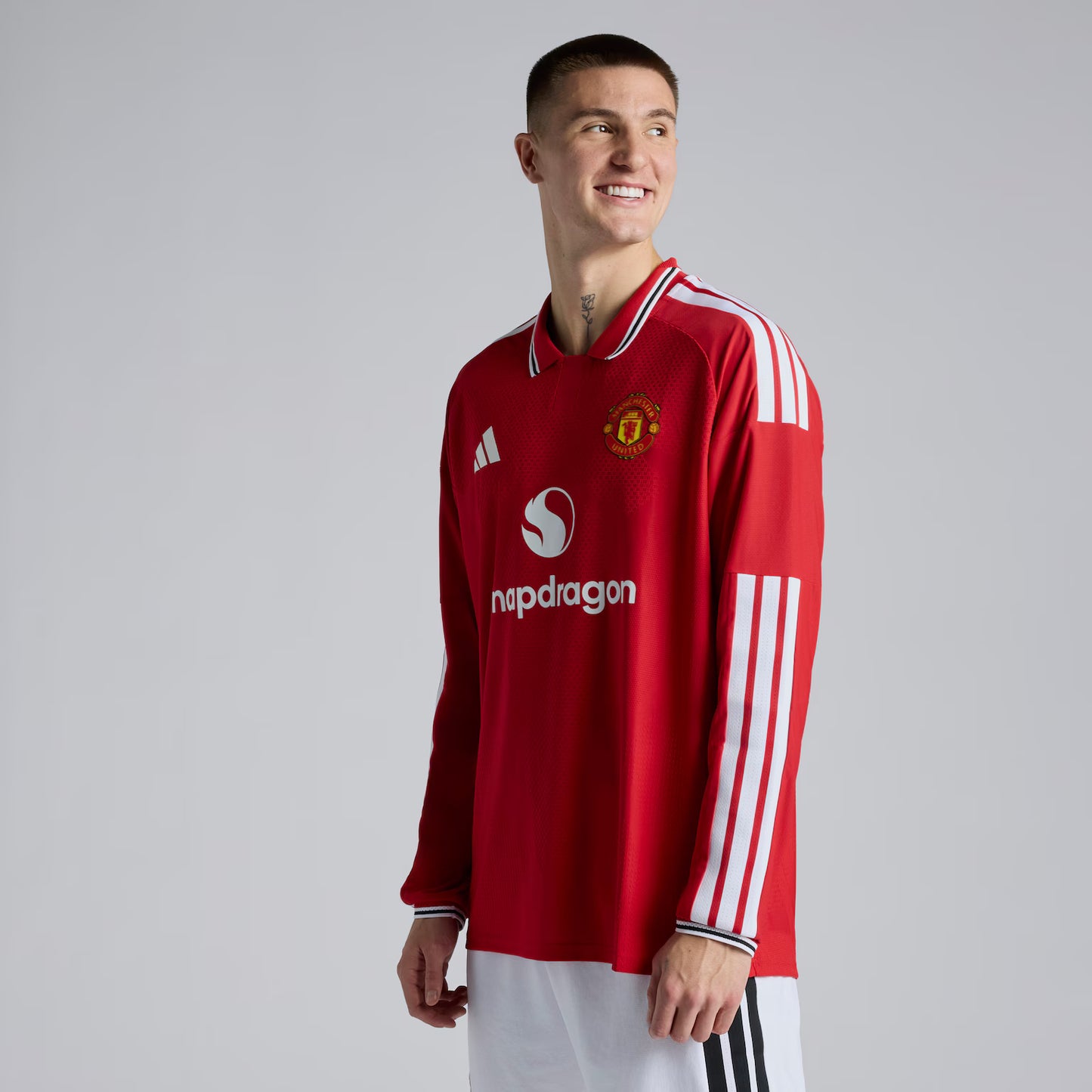 Manchester United Home Manga Longa 26/27 Jogador Adidas - Vermelho