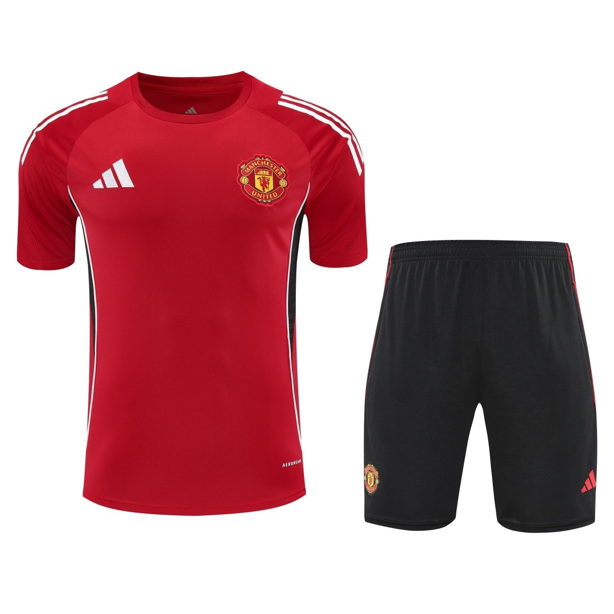 Kit de Treino Adulto Manchester United 25/26 Short e Camisa - Vermelho