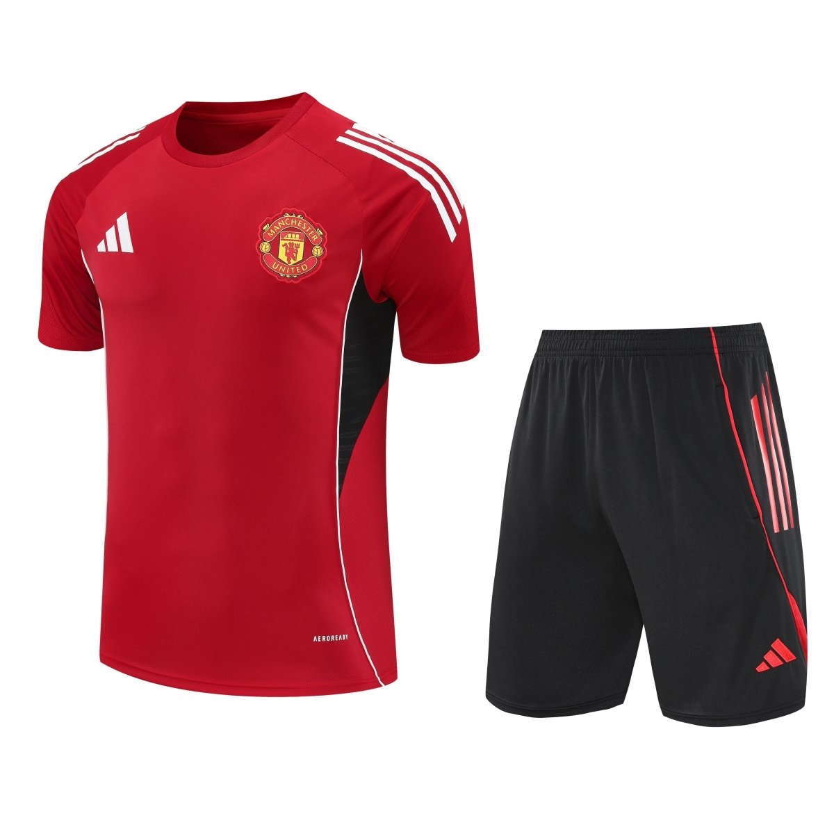 Kit de Treino Adulto Manchester United 25/26 Short e Camisa - Vermelho