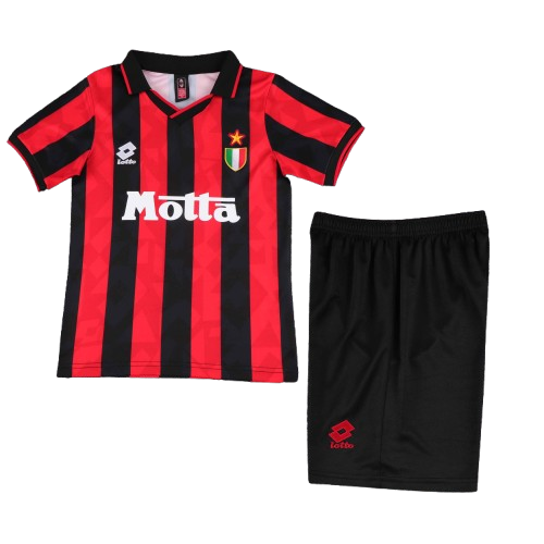 Kit Infantil Milan Home Retrô 93/94 . - Vermelho e Preto