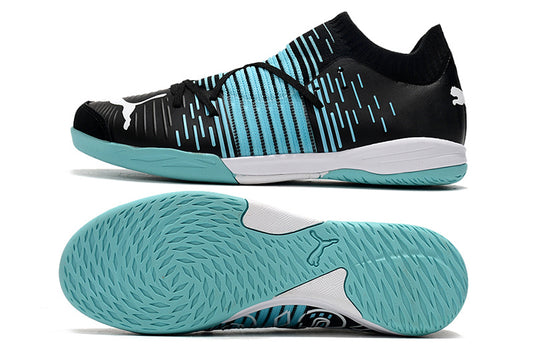 Chuteira Society Puma Future Z Match Pro - Preta e Turquesa