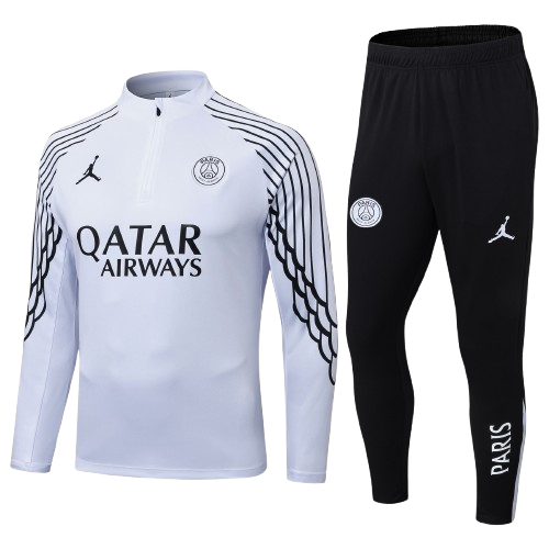 Kit Treino Infantil Agasalho + Calça PSG - Branco