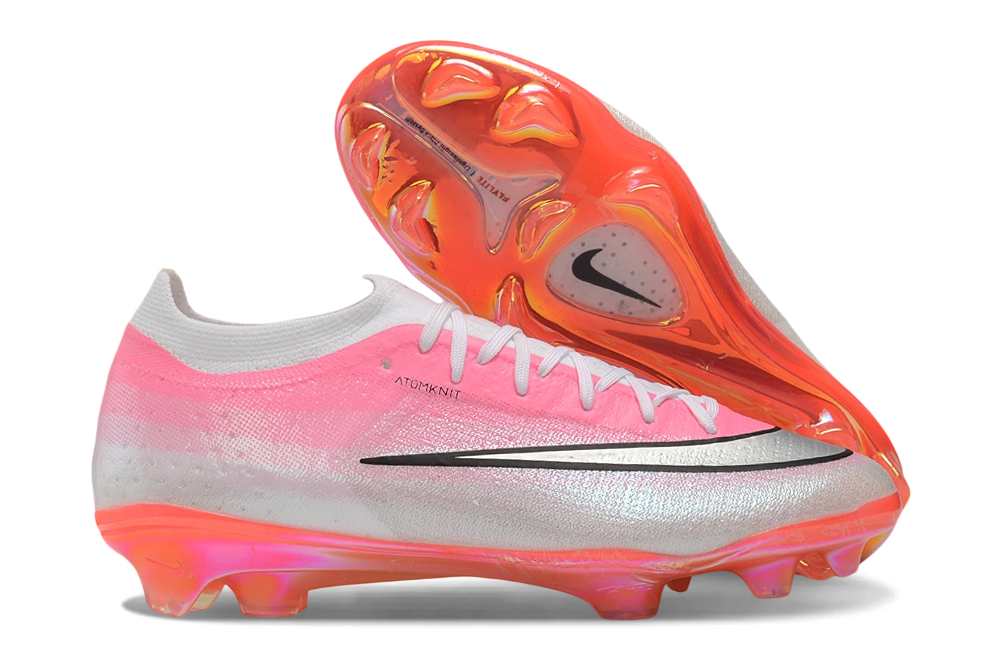 Chuteira Campo Nike Air Zoom Mercurial Vapor 17 Elite FG - Rosa e Branco