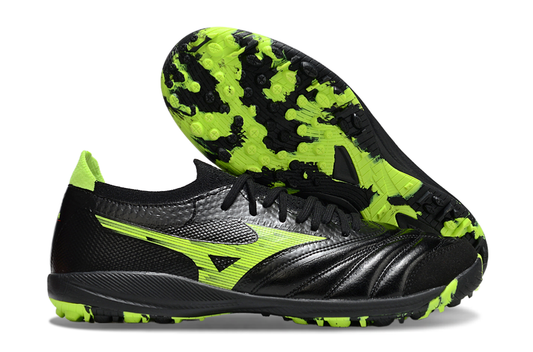 Chuteira Society Mizuno Morelia Neo 3 Japan FG - Preta e Verde