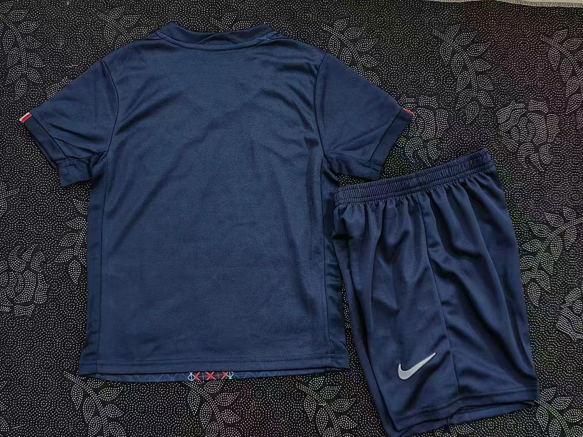 Kit Infantil PSG Home 25/26 - Azul e Vermelho