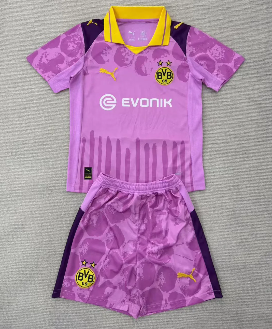 Kit Infantil Borussia Dortmund Away Mundial de Clubes 25/26 - Rosa