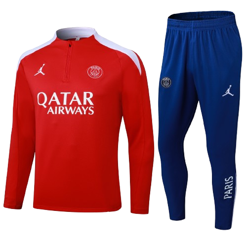 Kit Treino Infantil Agasalho + Calça PSG - Vermelho