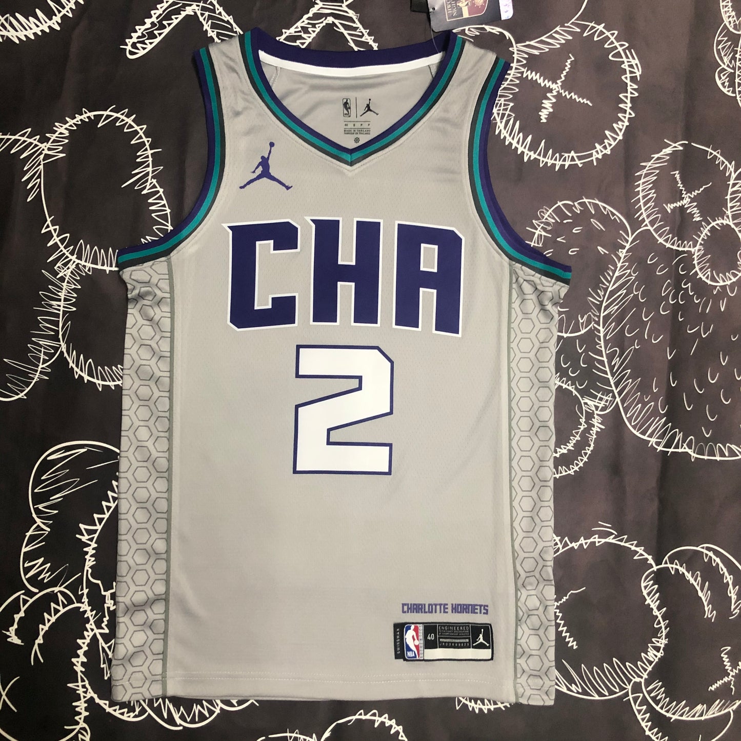 Regata Charlotte Hornets Masculina - Cinza