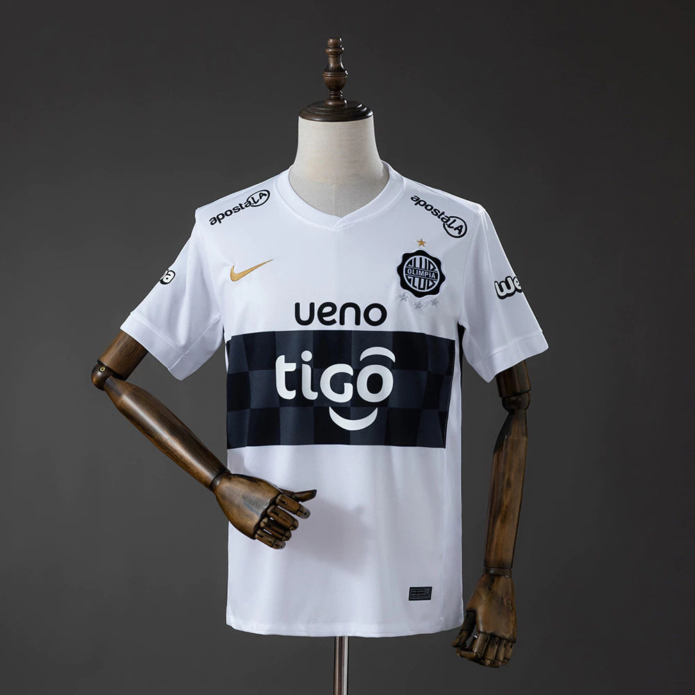 Olimpia Home 26/27 Torcedor Nike - Branca e Preto