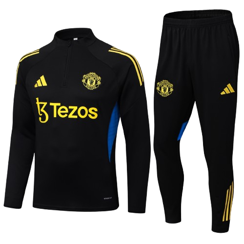 Kit Treino Infantil Agasalho + Calça Manchester United - Preto