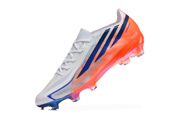 Chuteira Campo Adidas F50 Hyperfast Elite  - Branca e Laranja