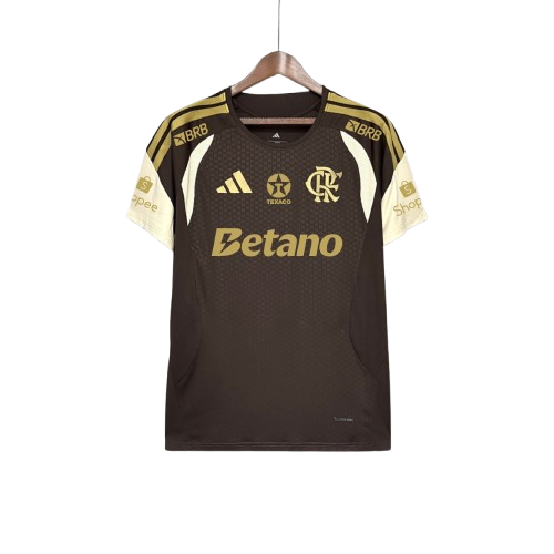 Flamengo Treino 26/27 Torcedor Com Patrocínios Adidas  - Marrom