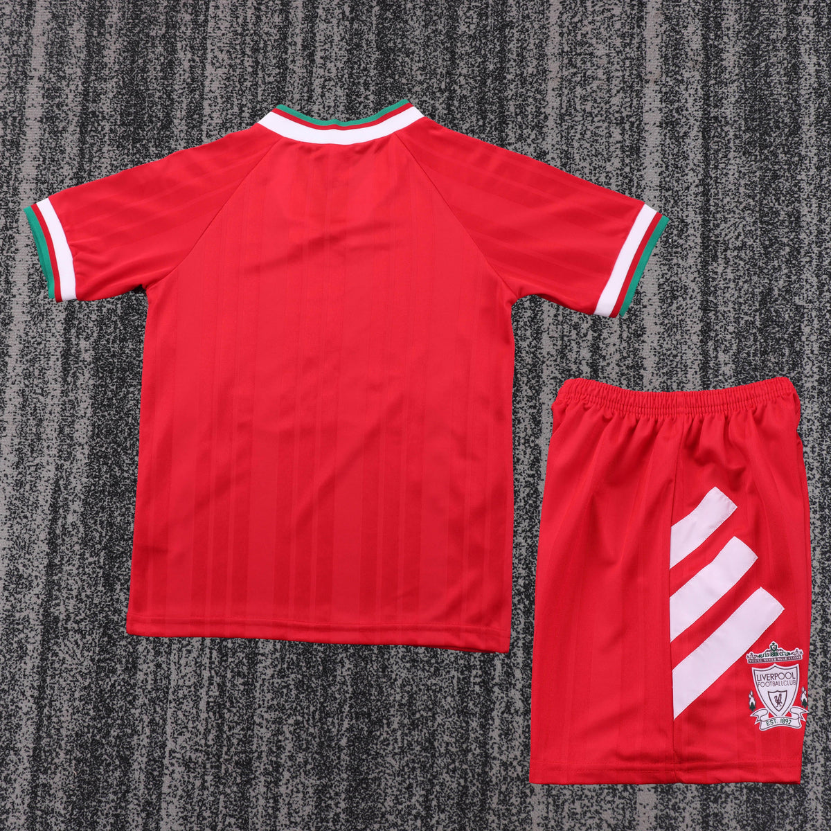Kit Infantil Liverpool Home Retrô 93/94  - Vermelho e Branco