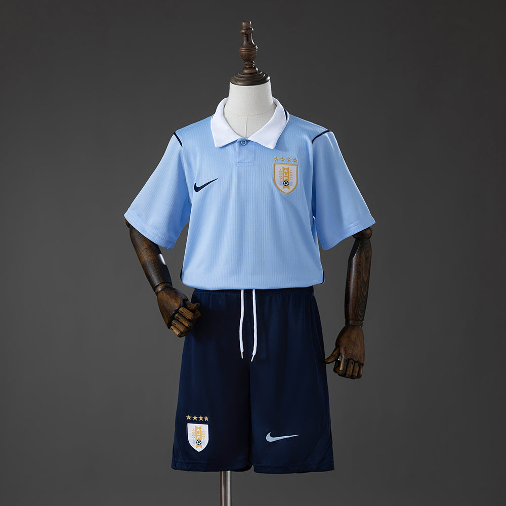 Kit Infantil Uruguai Home 26/27  - Azul