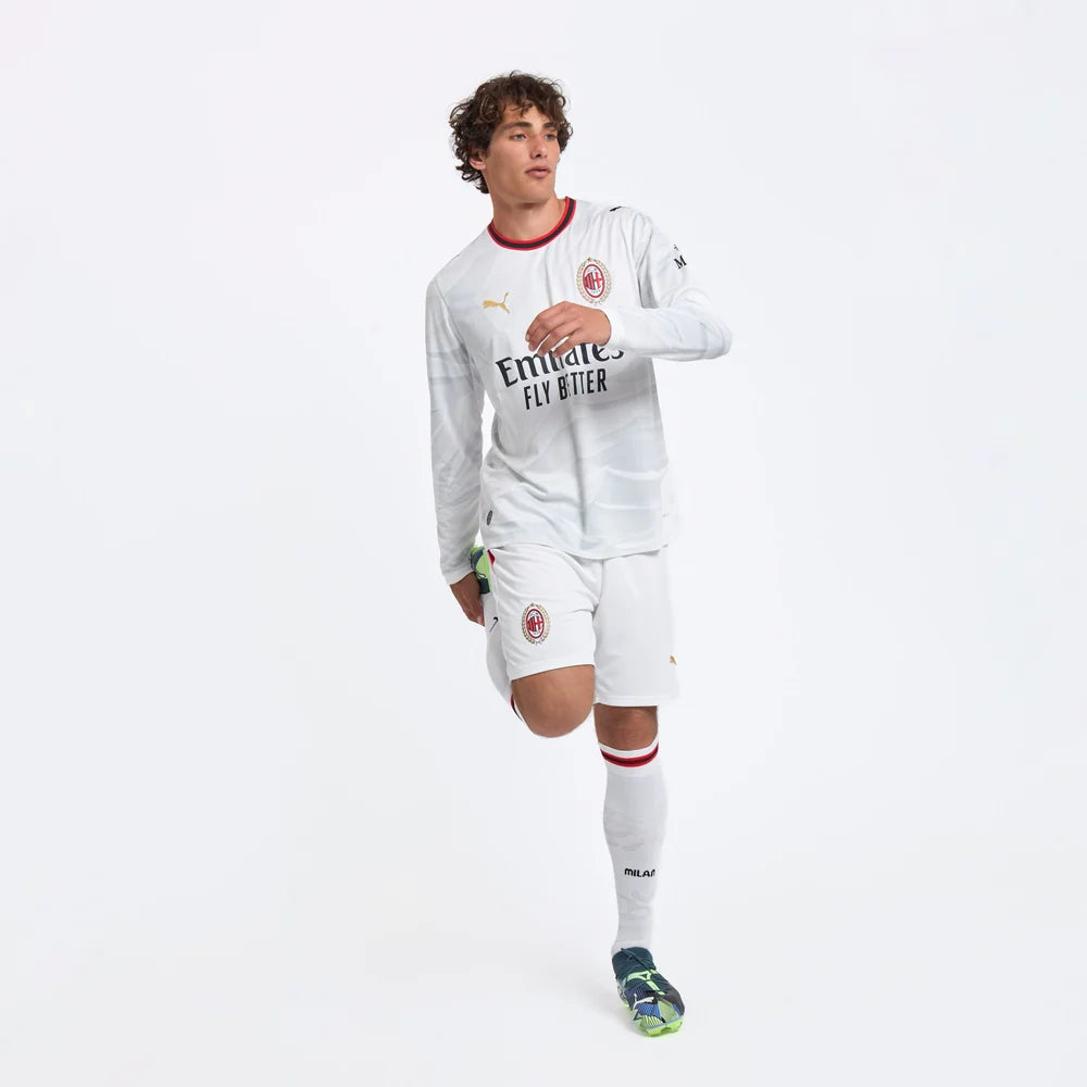 Milan Away 25/26 Manga Longa Torcedor Puma - Branco