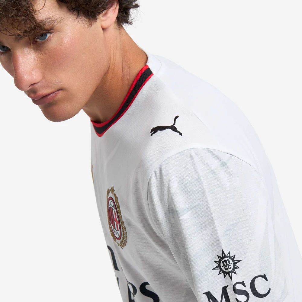 Milan Away 25/26 Manga Longa Torcedor Puma - Branco