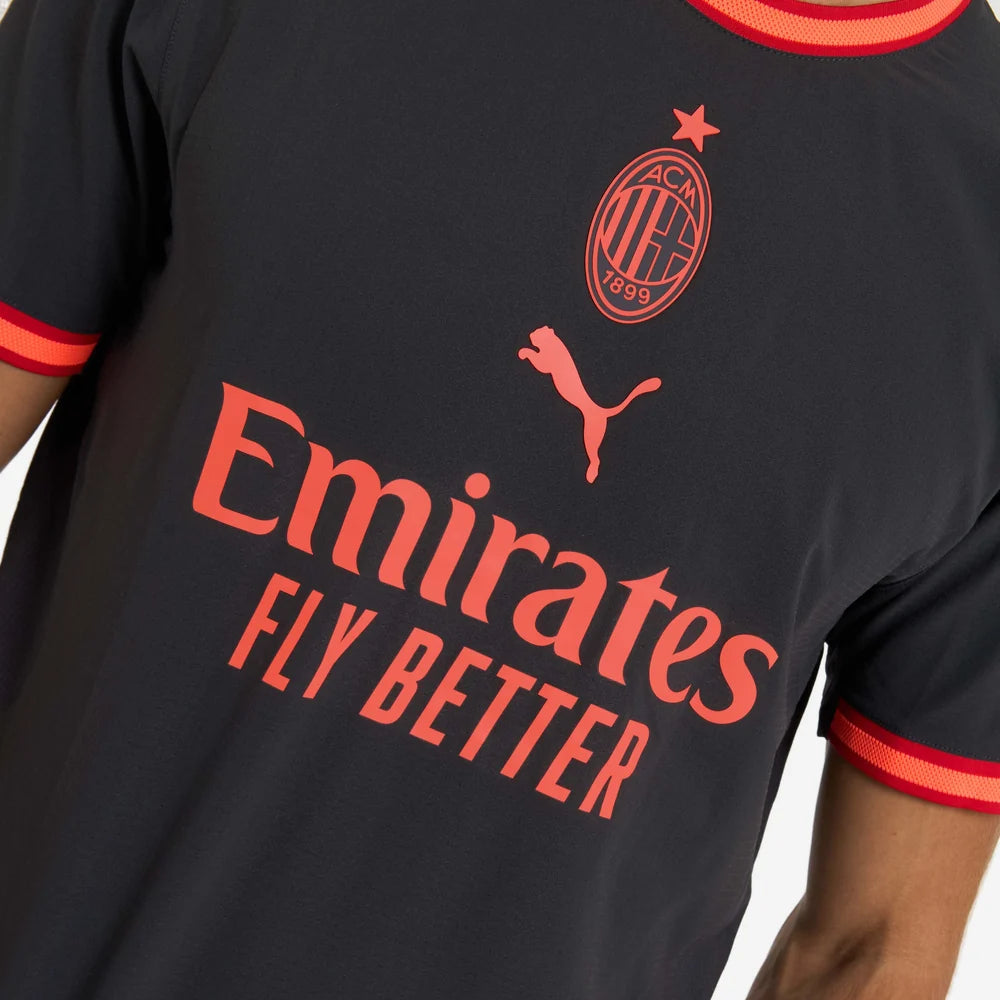 Milan Third 26/27 Jogador Puma - Preto e Vermelho