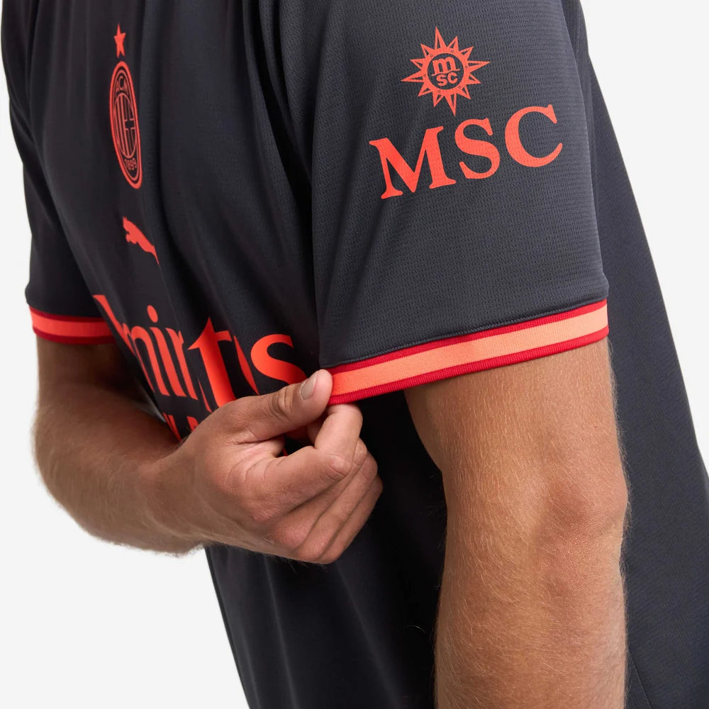 Milan Third 26/27 Torcedor Puma - Preto e Vermelho