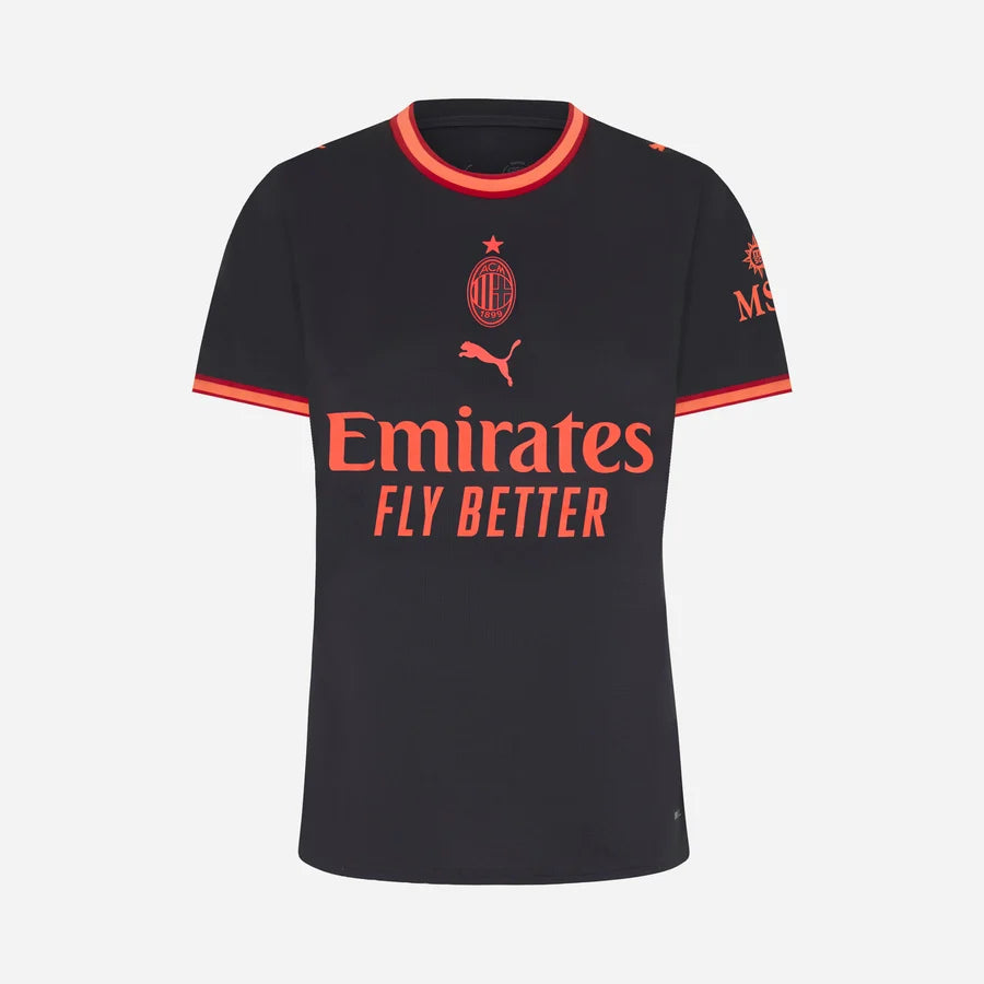Milan Third 26/27 Feminino Puma - Preto e Vermelho
