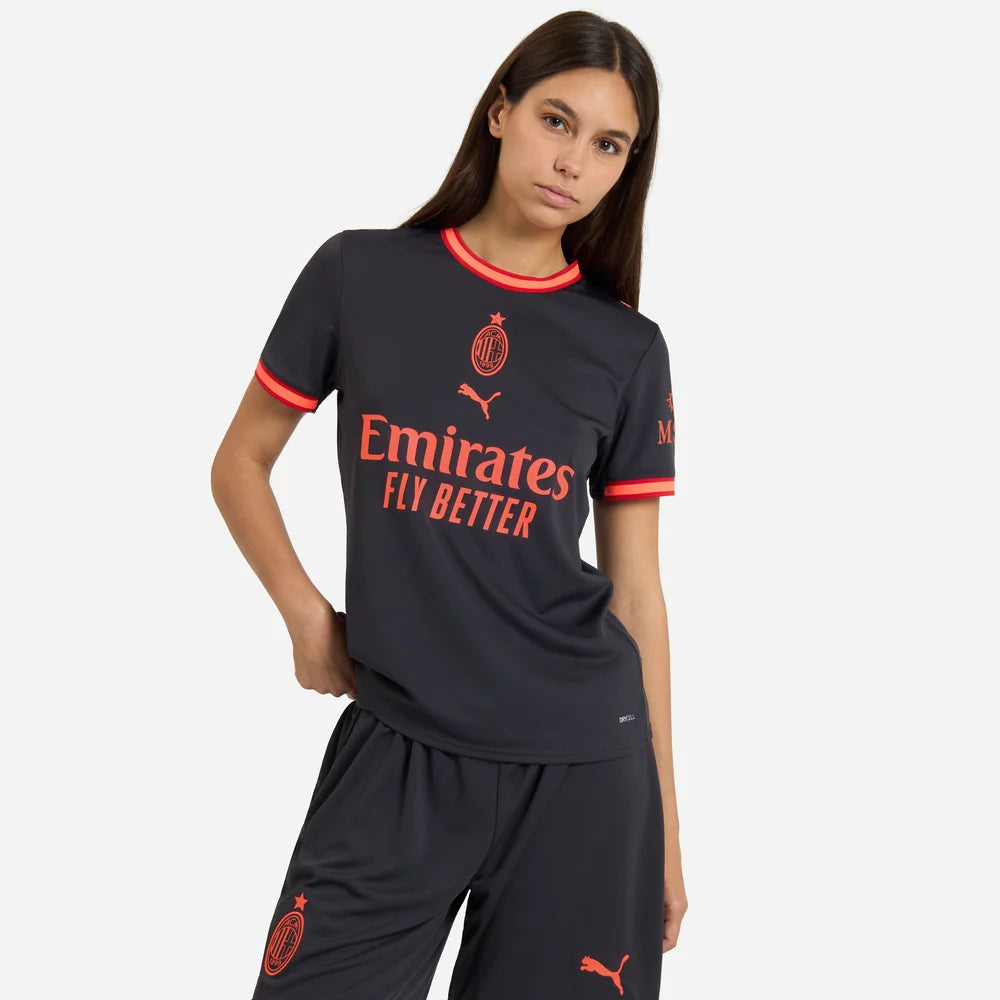 Milan Third 26/27 Feminino Puma - Preto e Vermelho