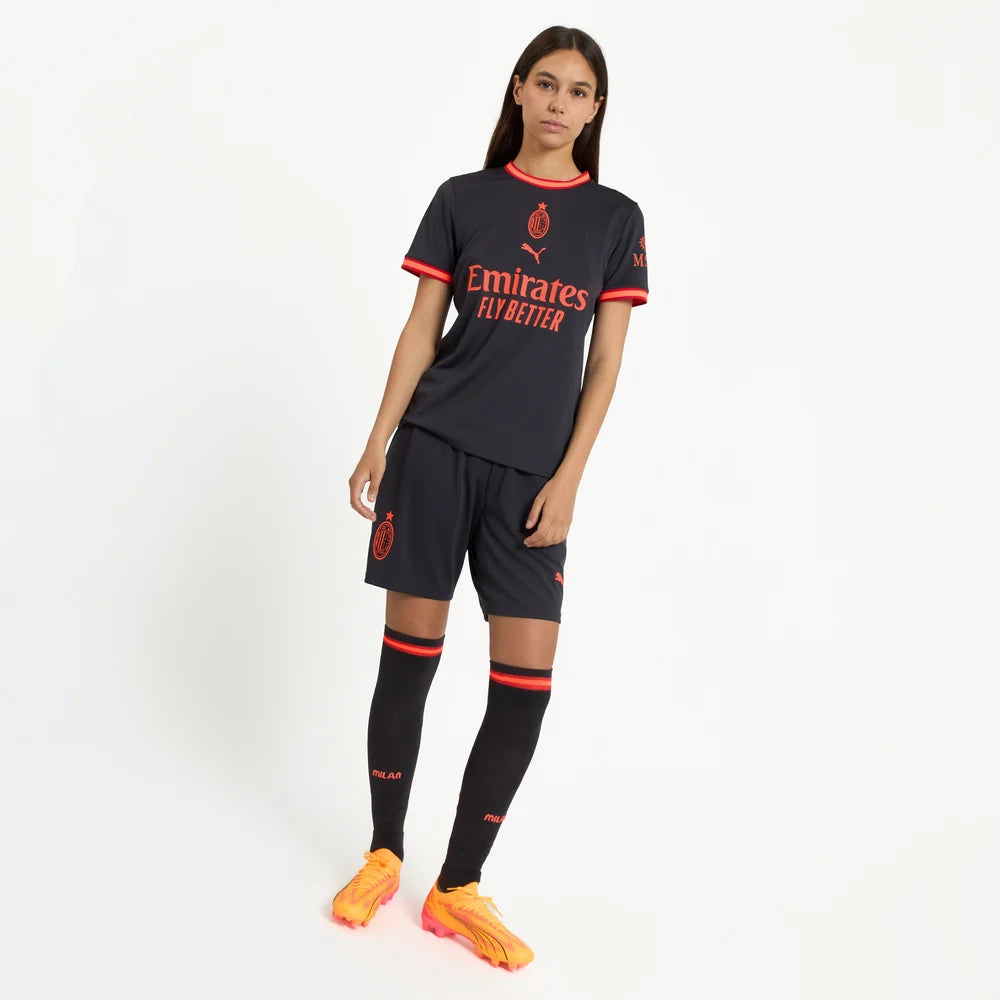Milan Third 26/27 Feminino Puma - Preto e Vermelho