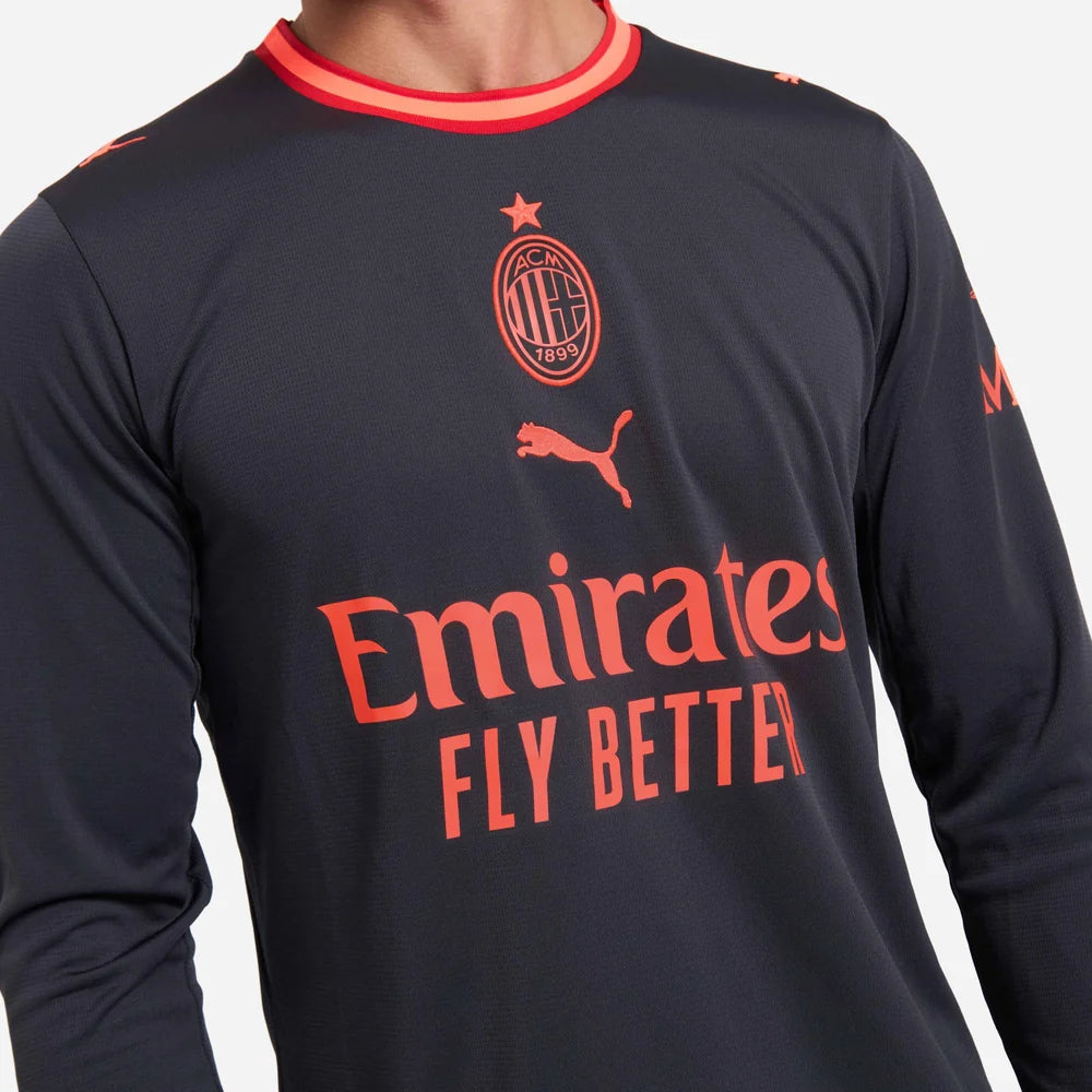 Milan Third 25/26 Manga Longa Torcedor Puma - Preto